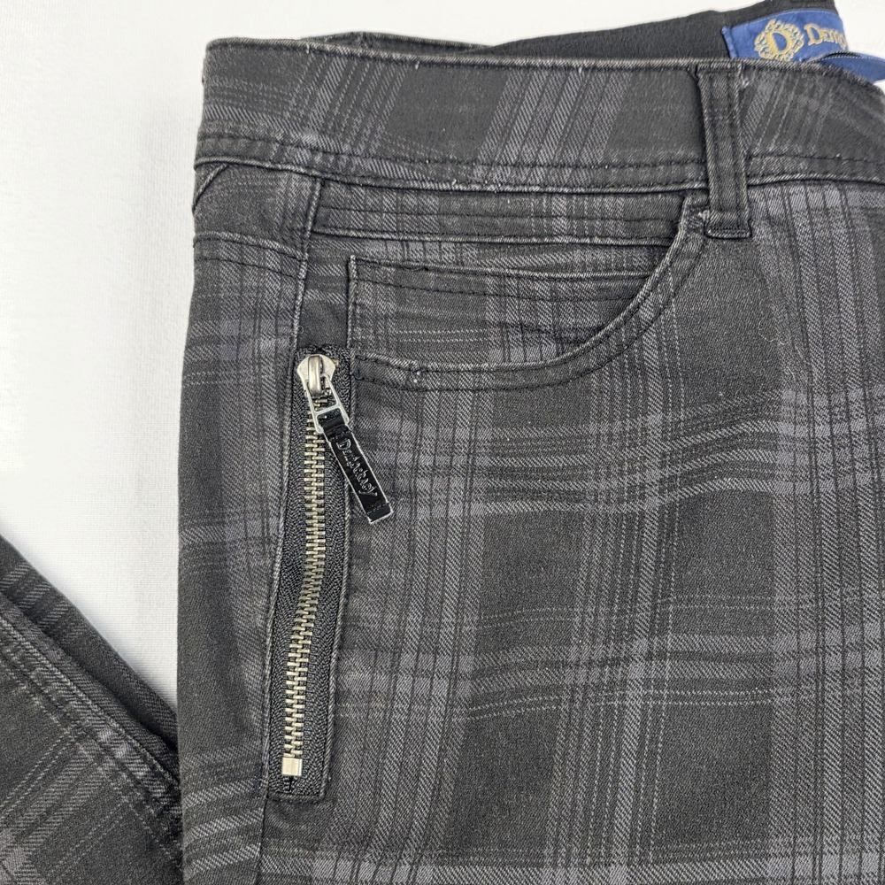 Democracy Jeans Womens Size 10 "Ab"solution Black Plaid Skinny Side‎ Zip - Picture 7 of 8